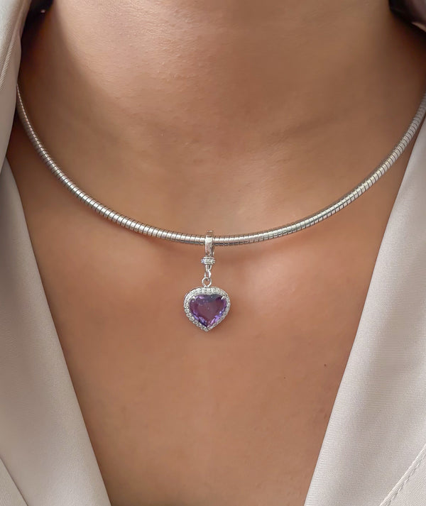 Pink Sapphire Diamond Pendant