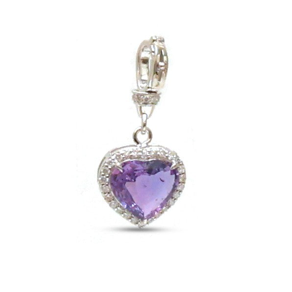 Pink Sapphire Diamond Pendant