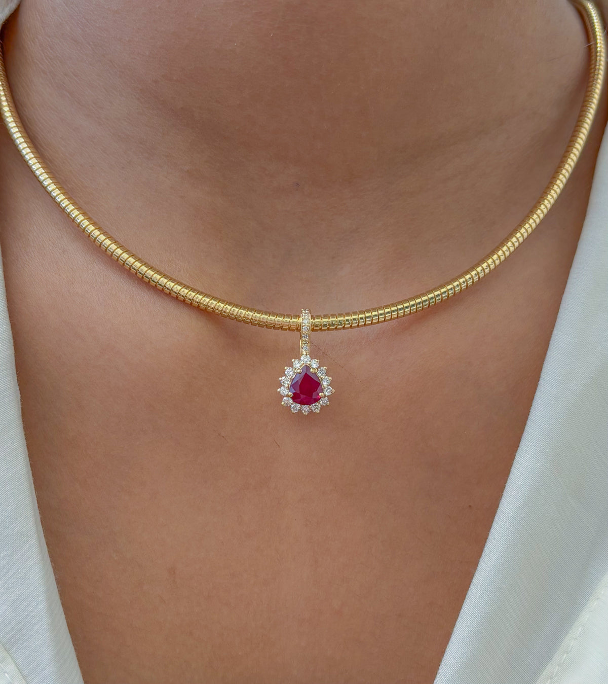 Ruby Diamond Pendant