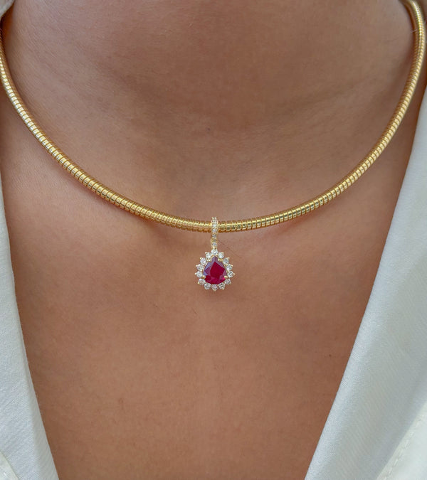 Ruby Diamond Pendant