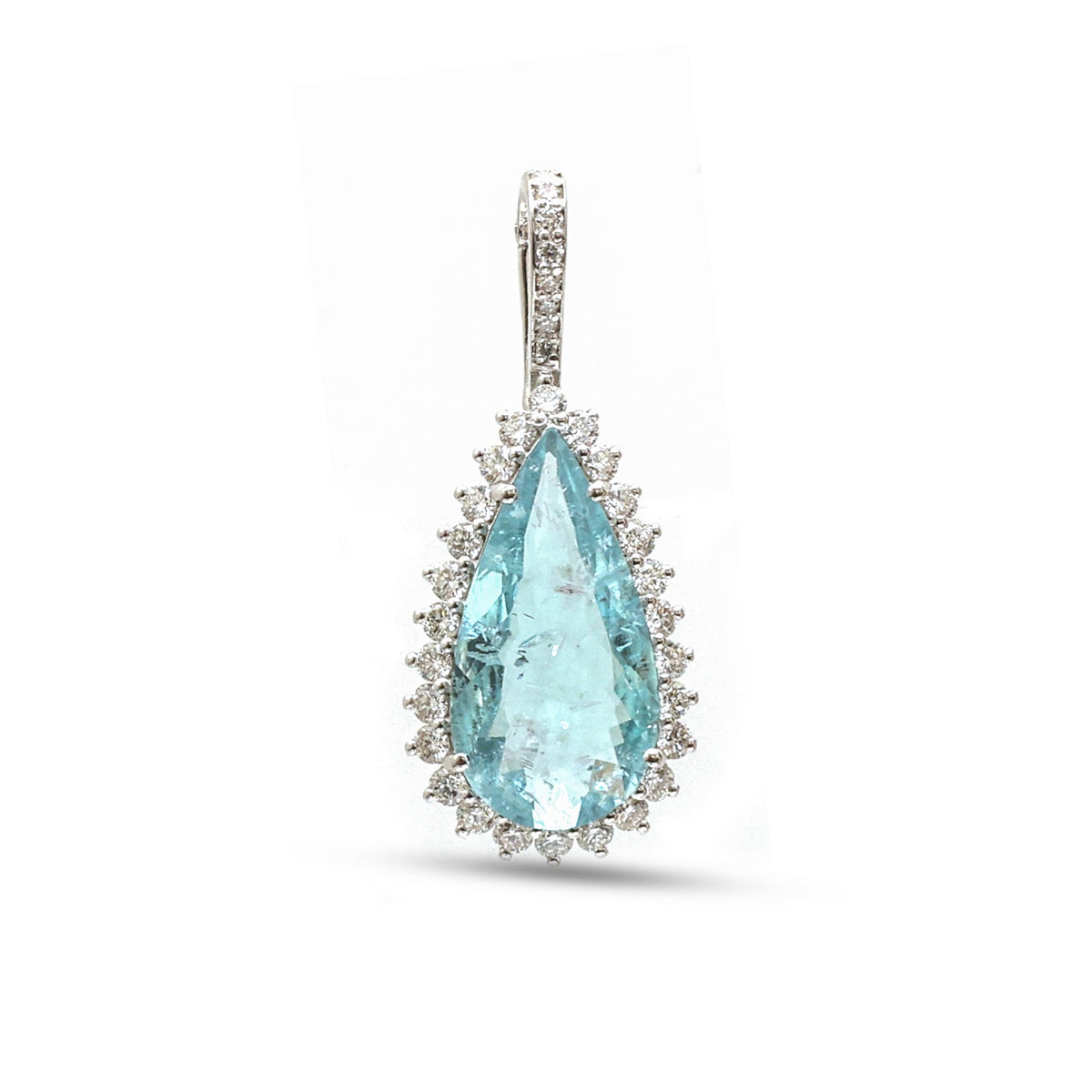 Paraiba Tourmaline Diamond Pendant