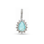 Paraiba Tourmaline Diamond Pendant