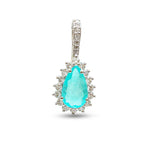 Paraiba Tourmaline Diamond Pendant