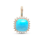 Turquoise Diamond Pendant