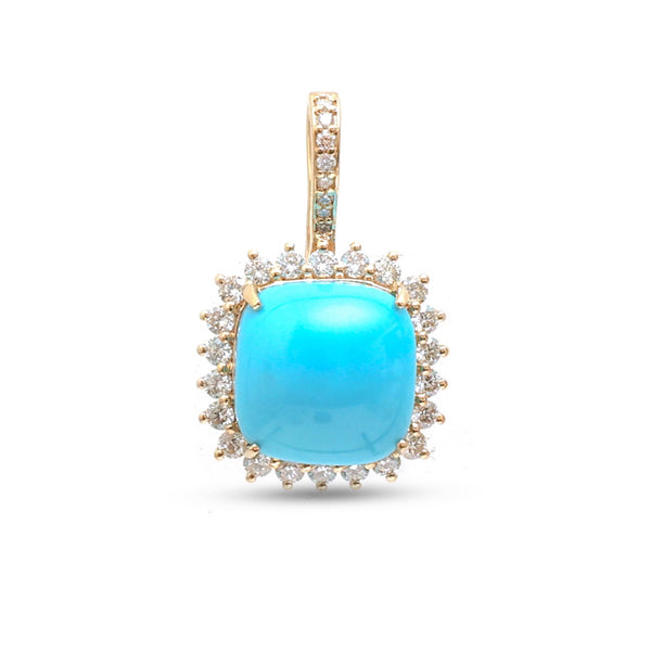 Turquoise Diamond Pendant