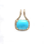 Turquoise Diamond Pendant