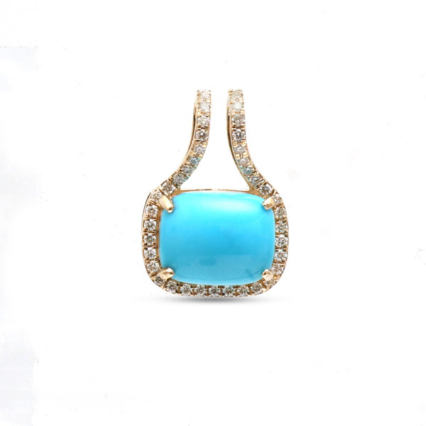 Turquoise Diamond Pendant