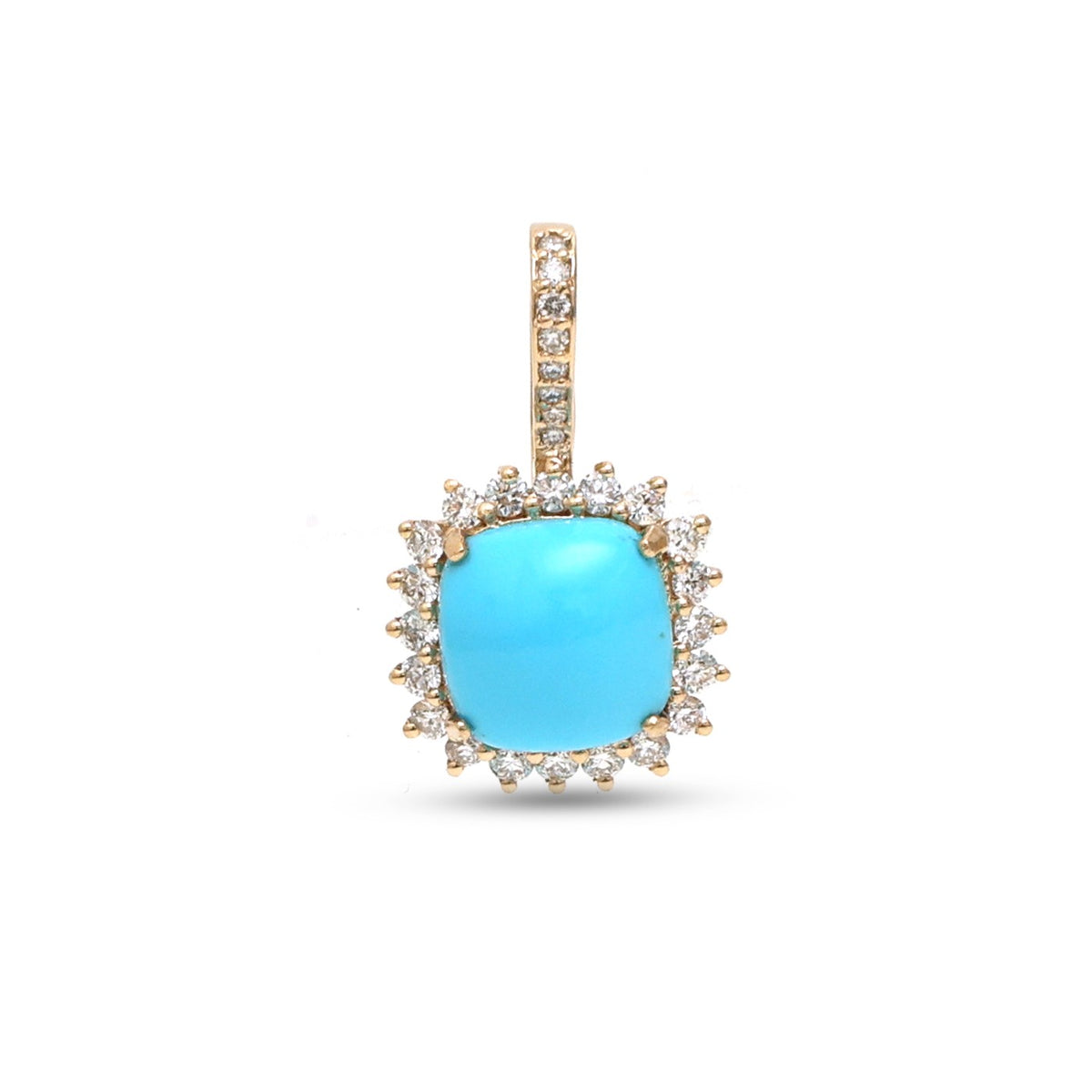 Turquoise Diamond Pendant