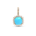 Turquoise Diamond Pendant