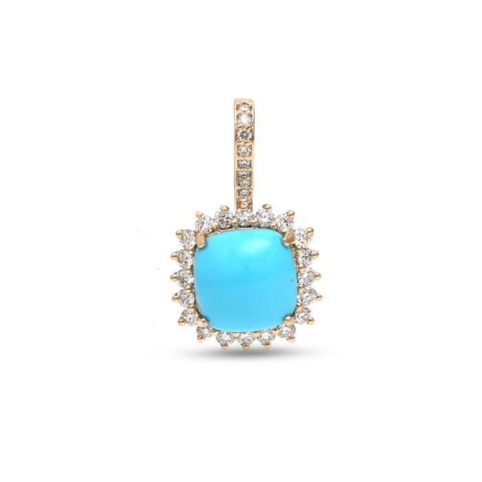 Turquoise Diamond Pendant