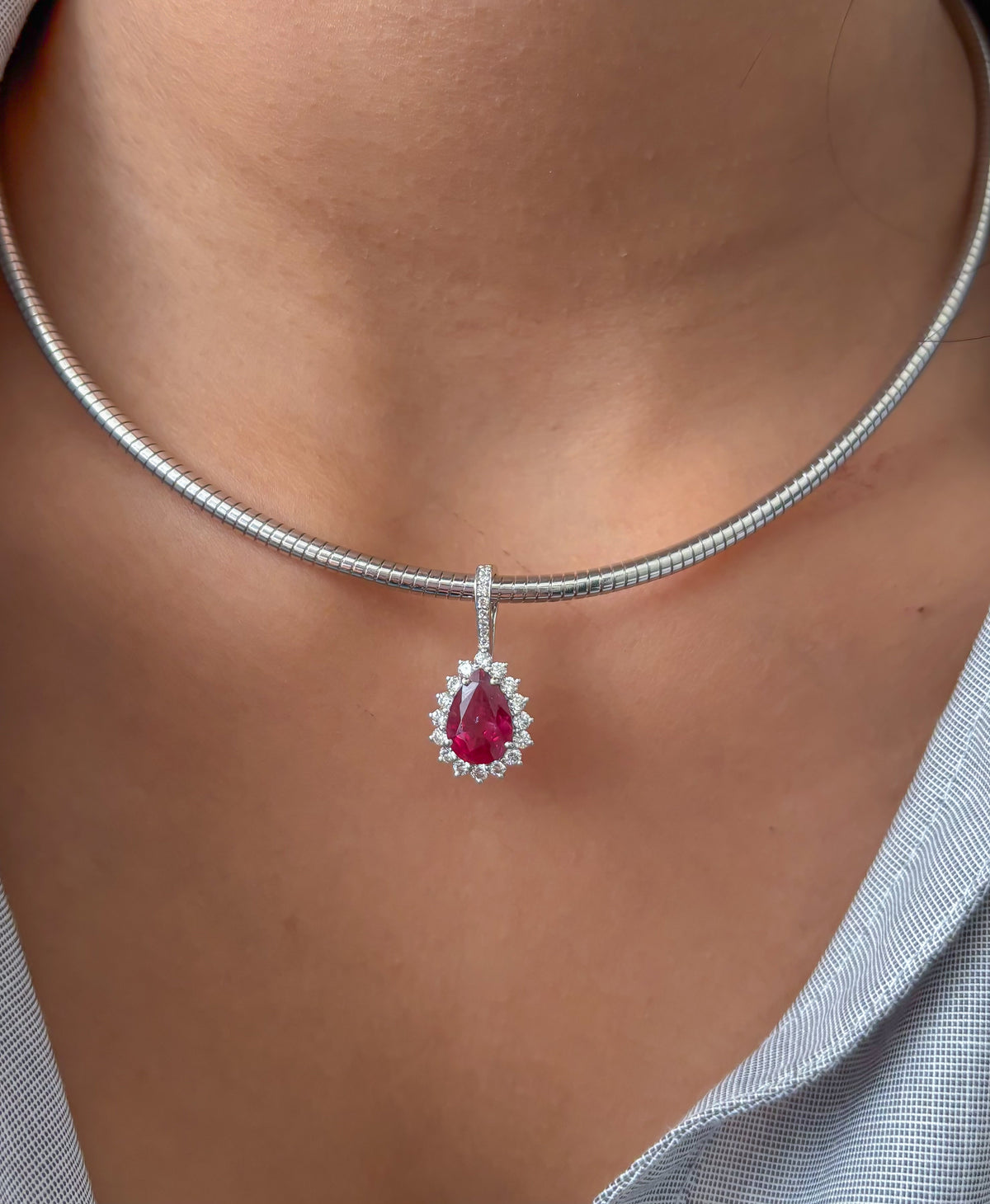 Ruby Diamond Pendant