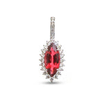 Rubellite Diamond Pendant