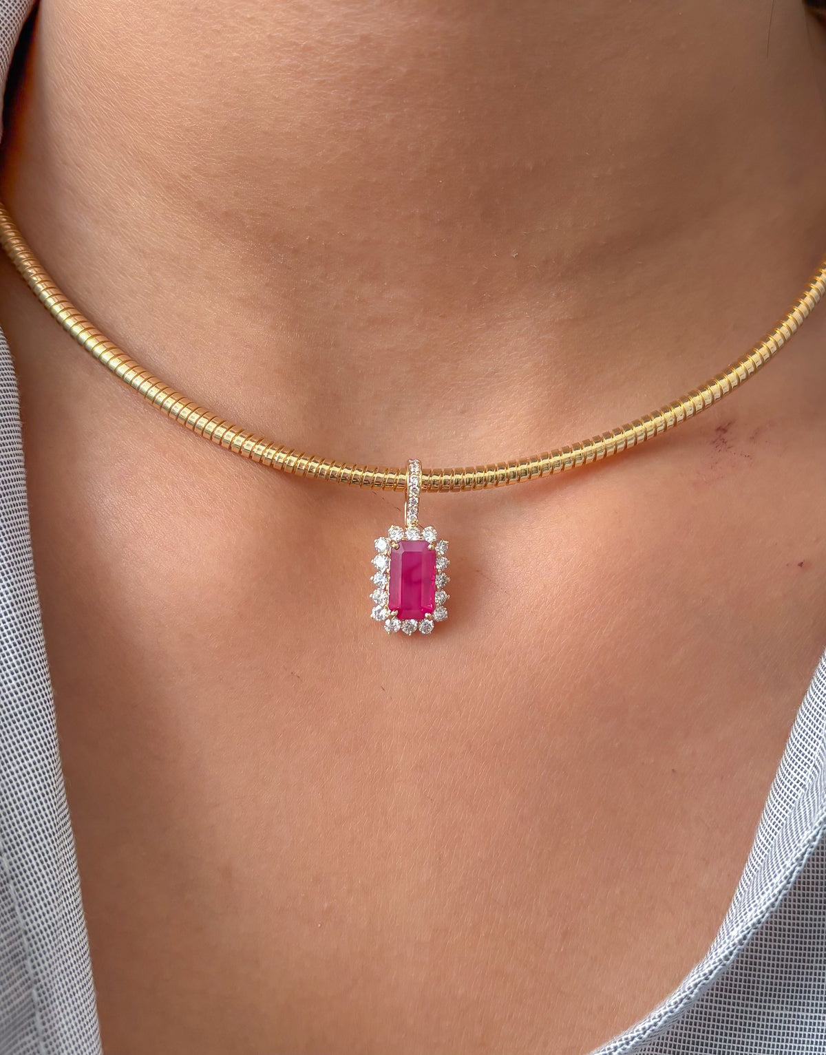 Ruby Diamond Pendant