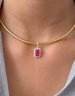 Ruby Diamond Pendant