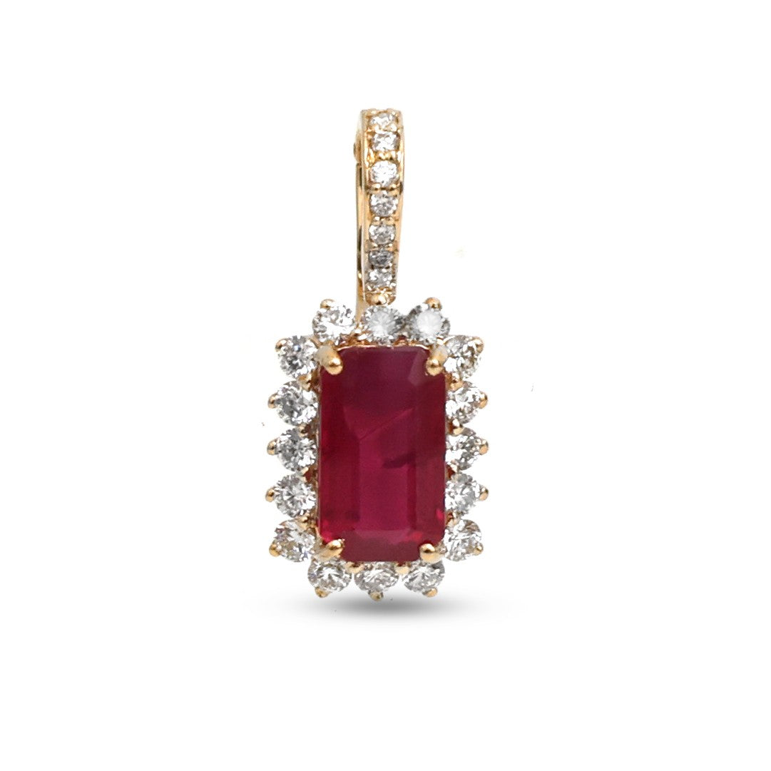 Ruby Diamond Pendant