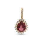 Rubellite Diamond Pendant
