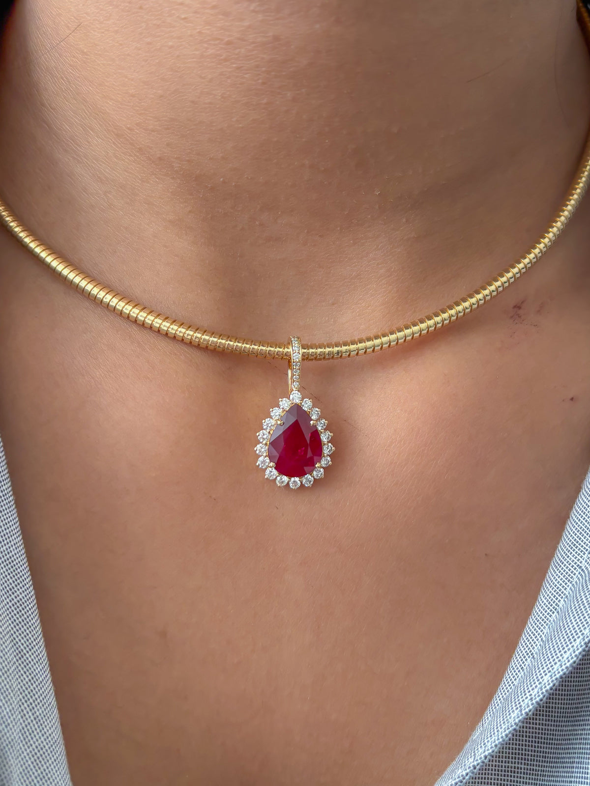 Ruby Diamond Pendant