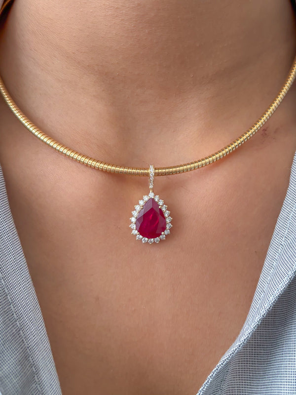 Ruby Diamond Pendant