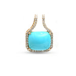 Turquoise Diamond Pendant
