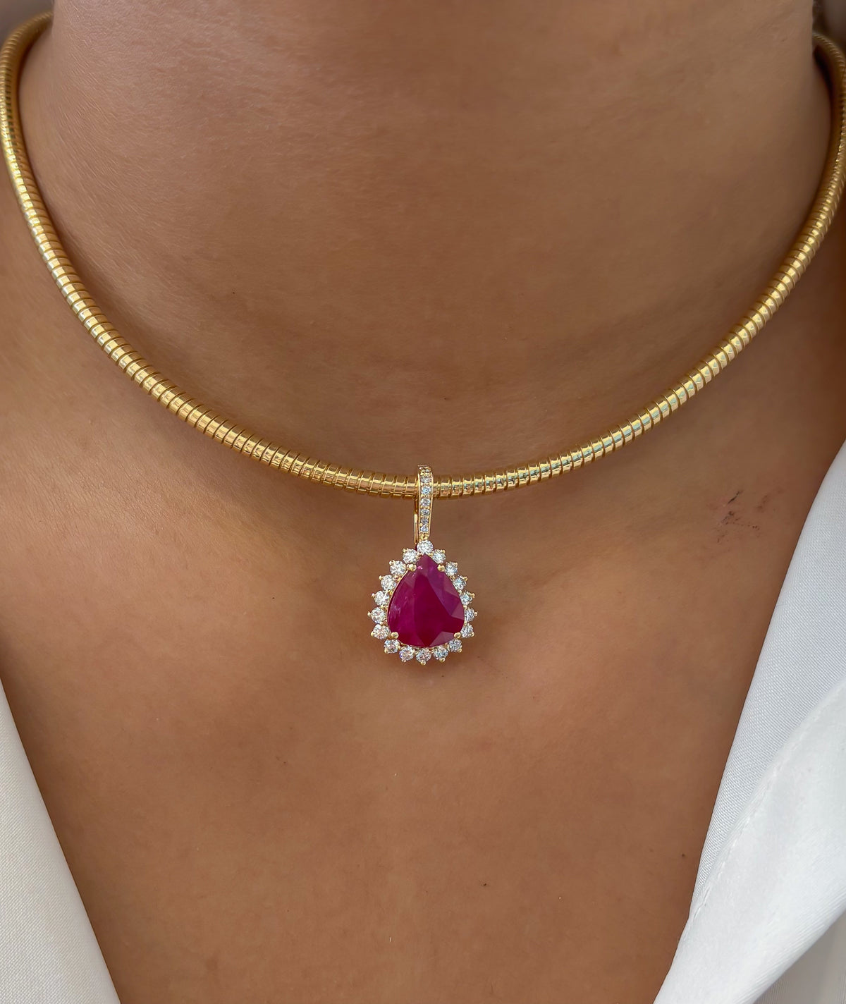 Ruby Diamond Pendant