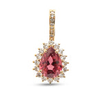 Rubellite Diamond Pendant