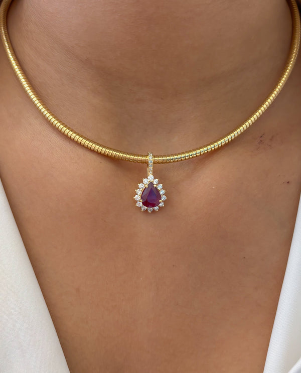 Ruby Diamond Pendant