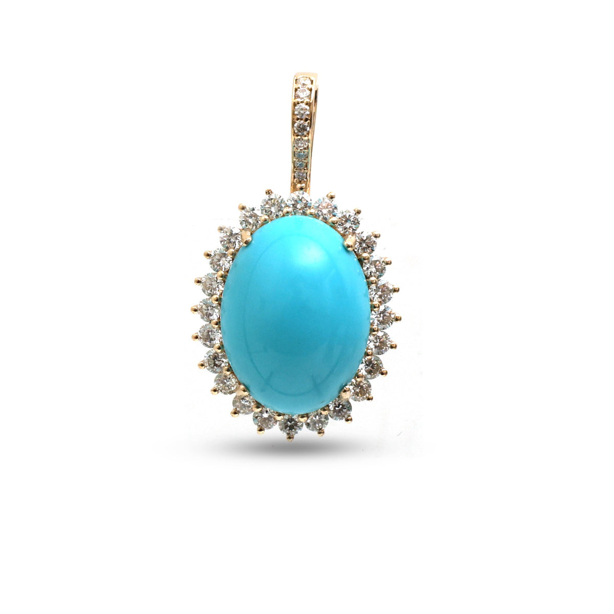 Turquoise Diamond Pendant