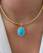 Turquoise Diamond Pendant