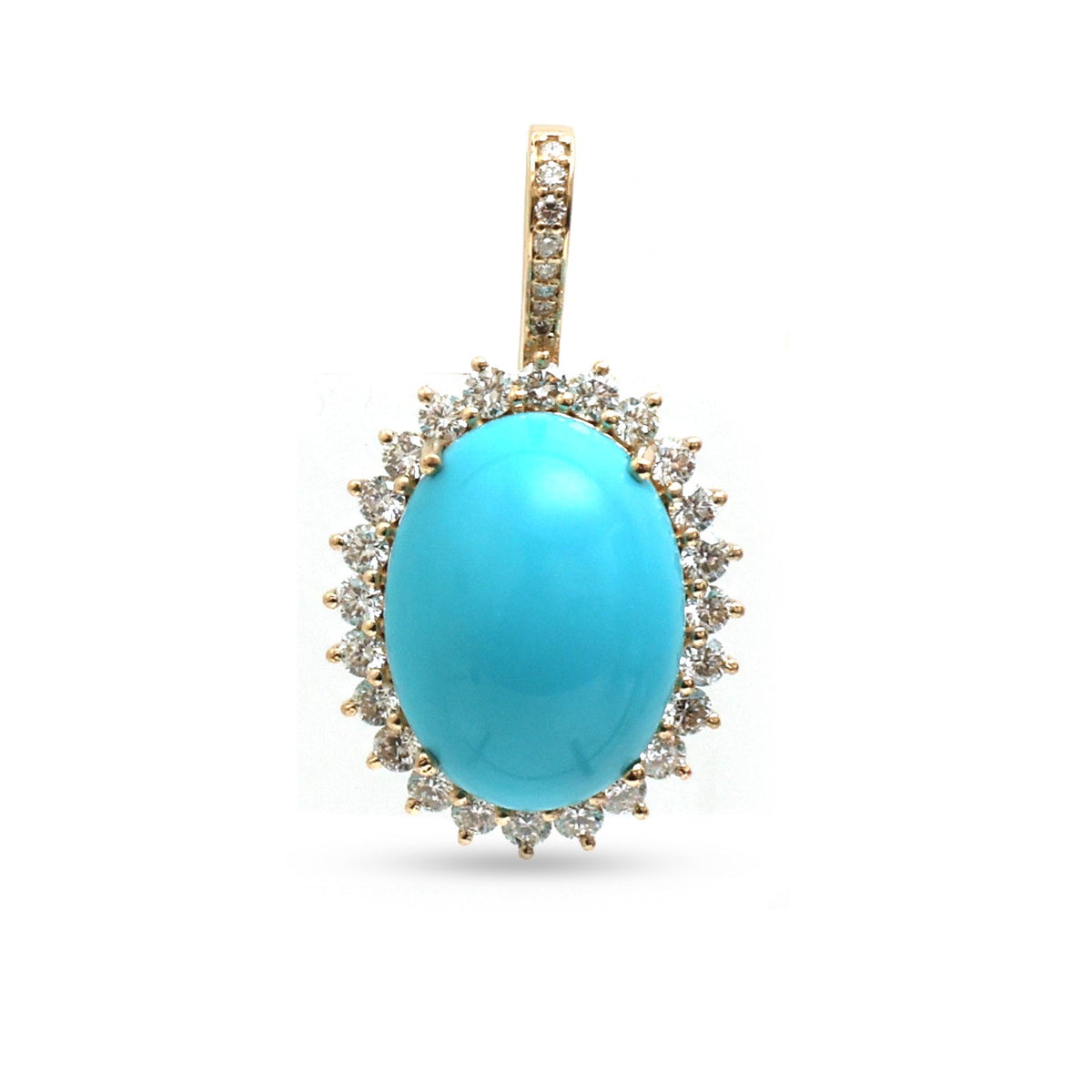 Turquoise Diamond Pendant