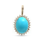 Turquoise Diamond Pendant