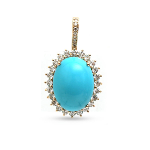 Turquoise Diamond Pendant