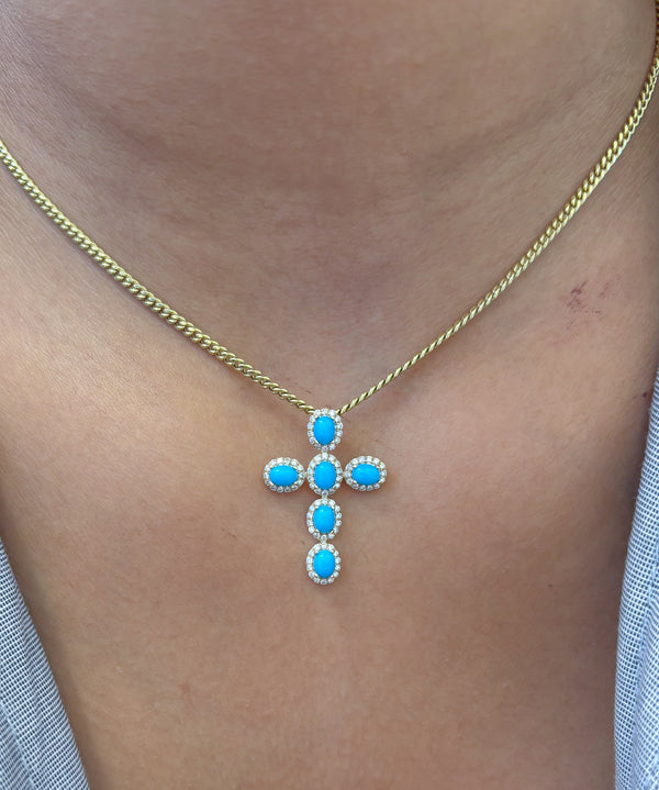 Turquoise Diamond Pendant