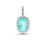 Paraiba Tourmaline Diamond Pendant