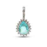 Paraiba Tourmaline Diamond Pendant