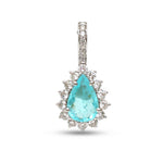 Paraiba Tourmaline Diamond Pendant