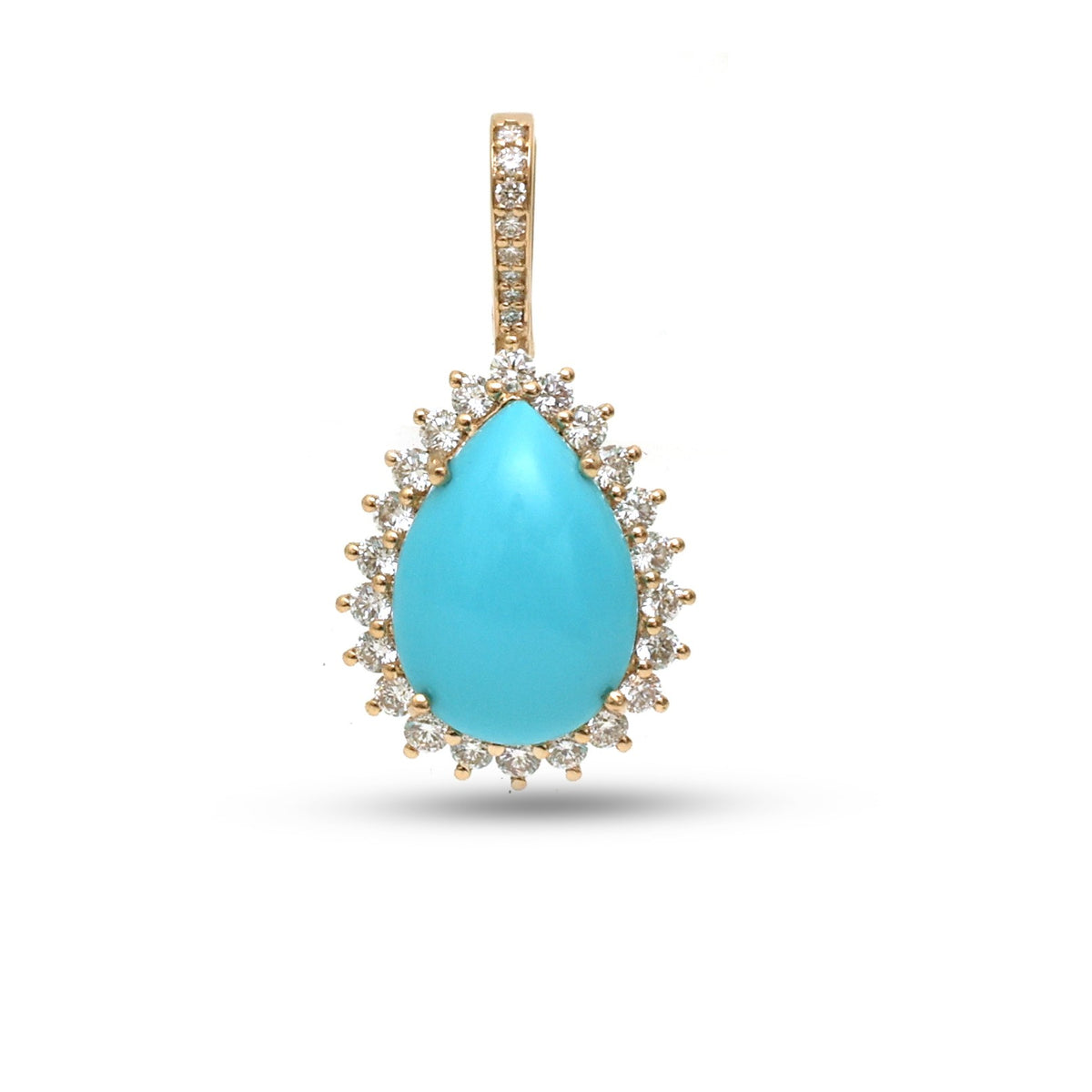 Turquoise Diamond Pendant