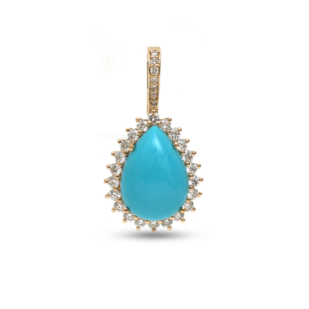 Turquoise Diamond Pendant