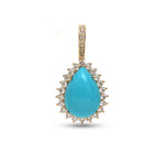 Turquoise Diamond Pendant