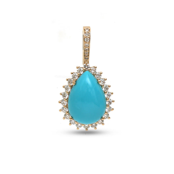 Turquoise Diamond Pendant