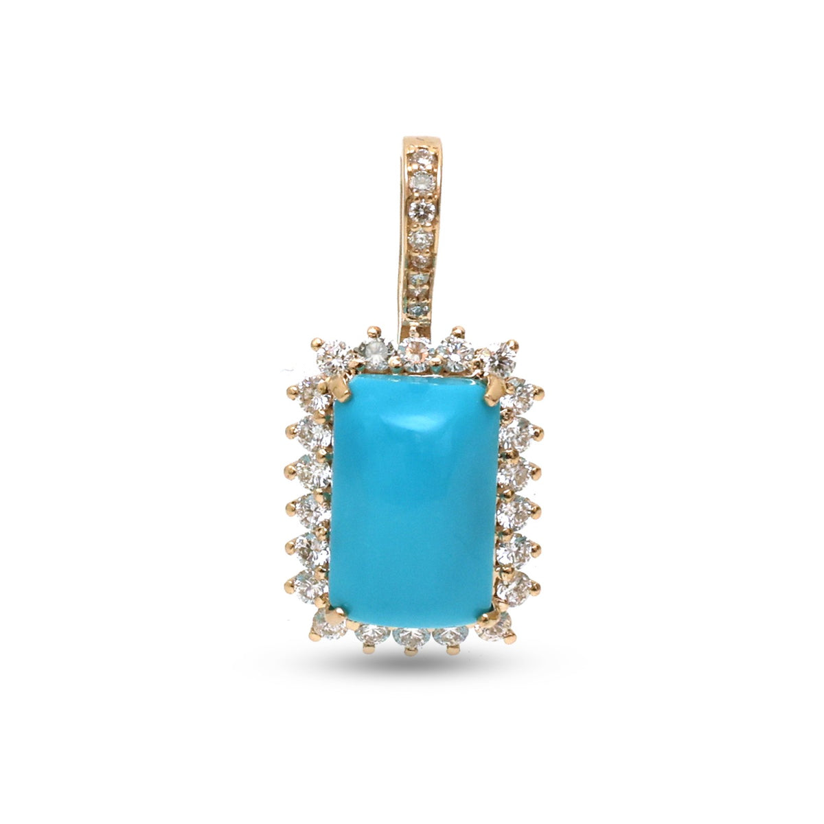 Turquoise Diamond Pendant