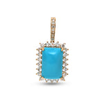 Turquoise Diamond Pendant