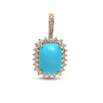 Turquoise Diamond Pendant