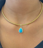 Turquoise Diamond Pendant