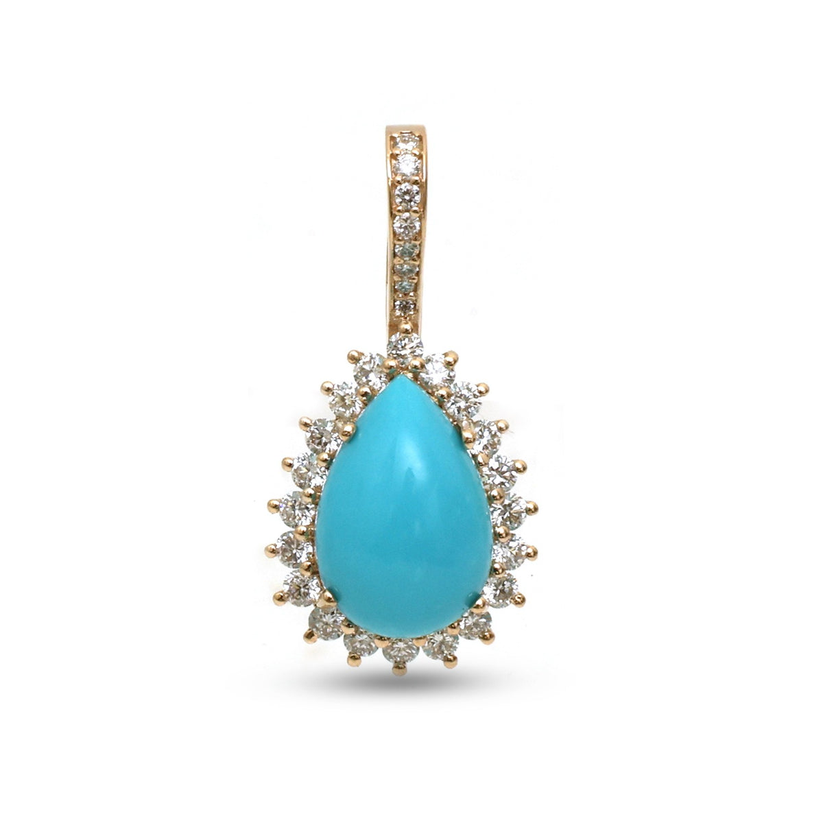 Turquoise Diamond Pendant