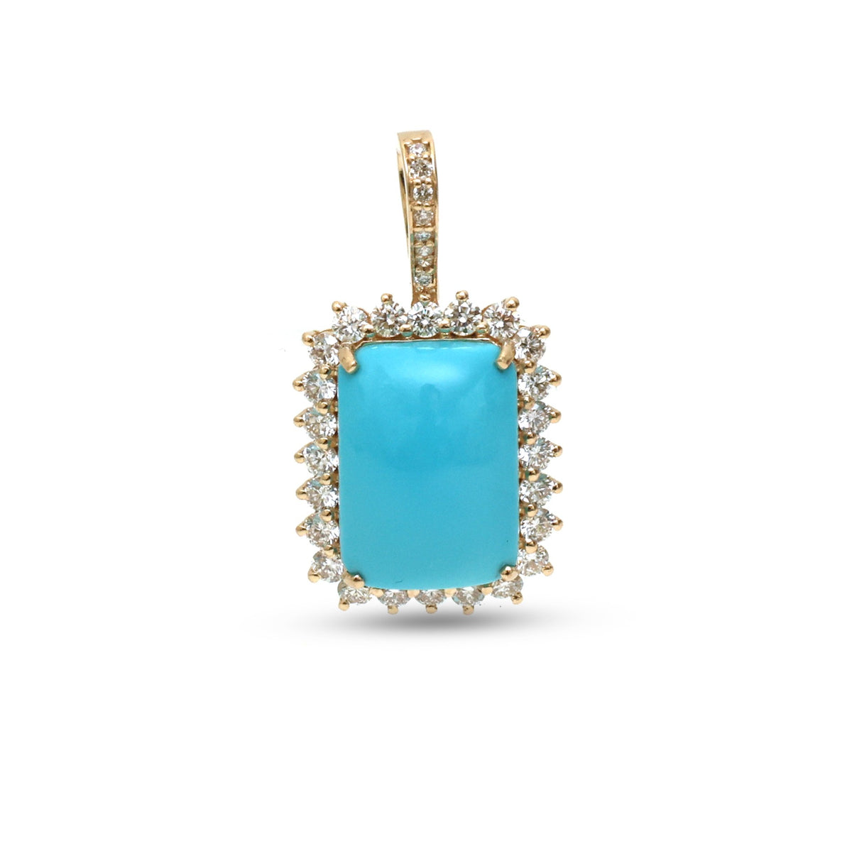 Turquoise Diamond Pendant