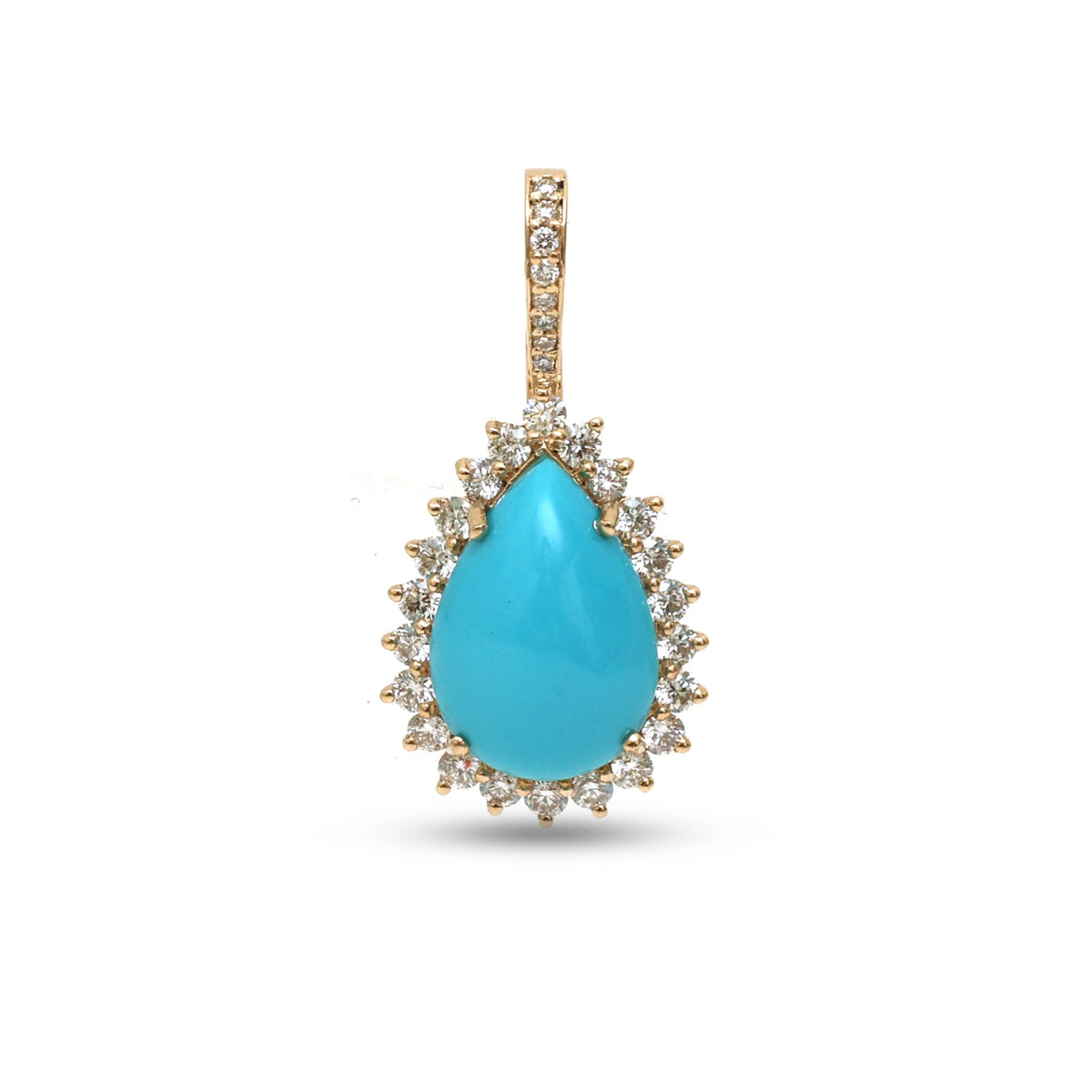 Turquoise Diamond Pendant