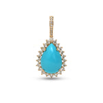 Turquoise Diamond Pendant