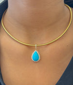Turquoise Diamond Pendant