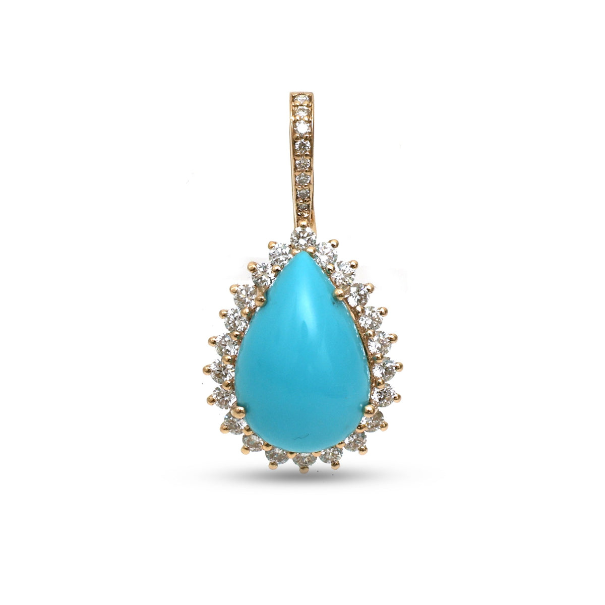 Turquoise Diamond Pendant