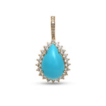 Turquoise Diamond Pendant